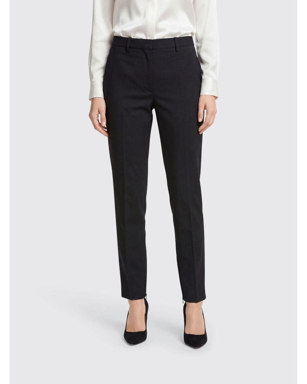 Helmut Lang Blue Slim Fit Virgin Wool Trousers