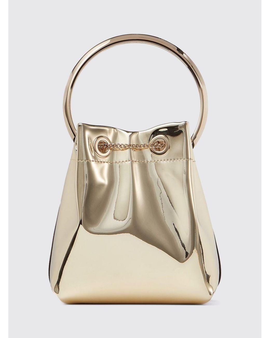 Jimmy Choo Natural Bon Bon Mini Bucket Bag