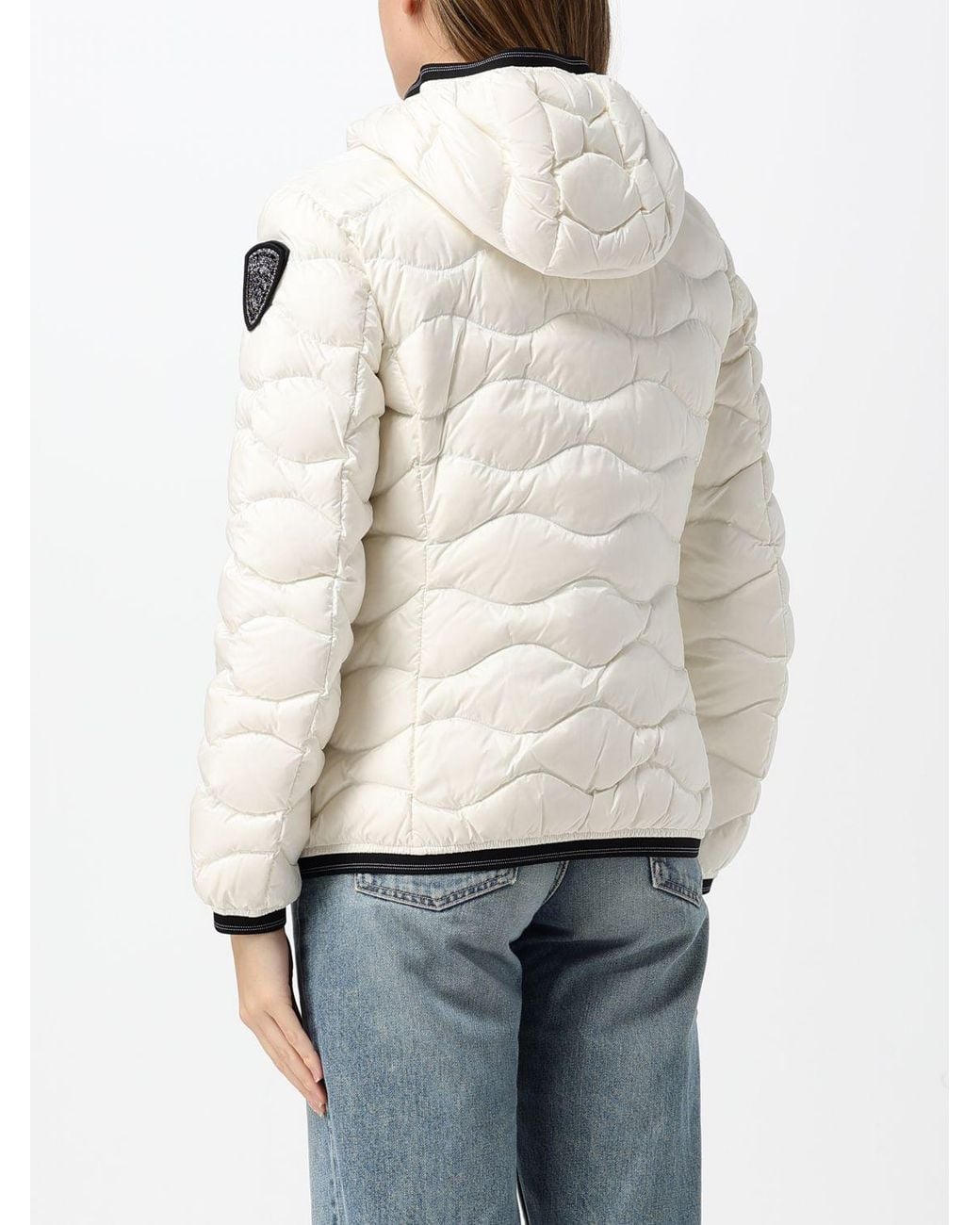 Blauer Natural Camelia Slim Fit Short Down Jacket With Shearling Hood