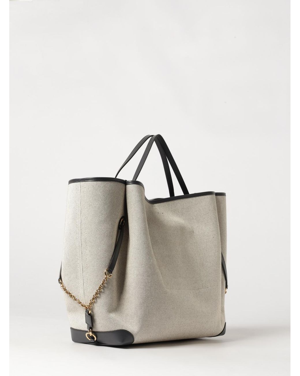 Chloé Natural ChloÉ Clover Large Cotton Tote Bag With Jacquard Logo