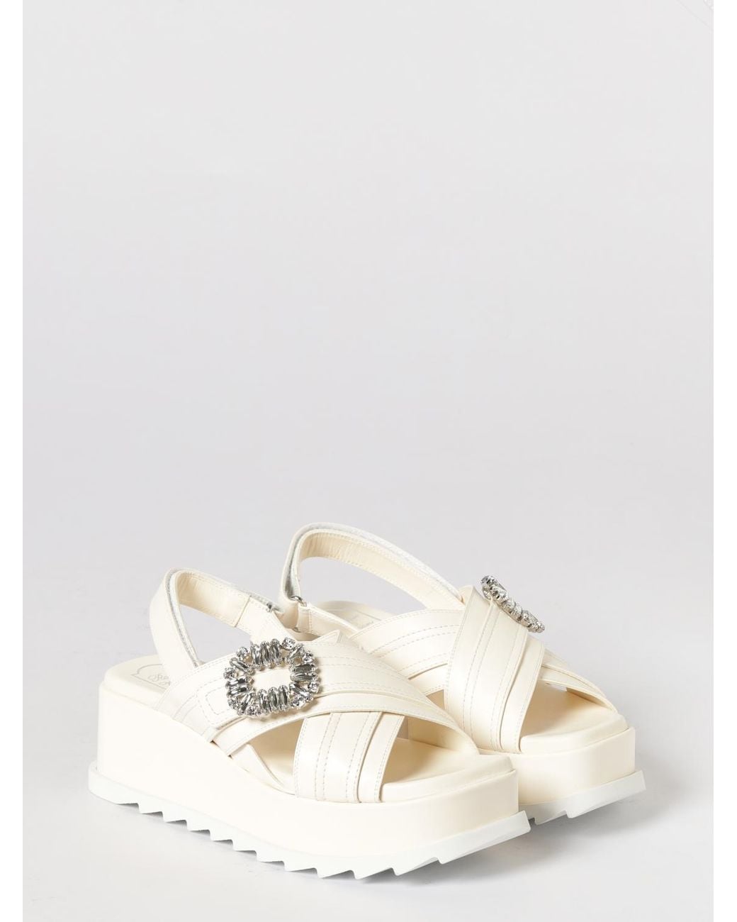 Roger Vivier Natural Slidy Viv' Wedge Sandal