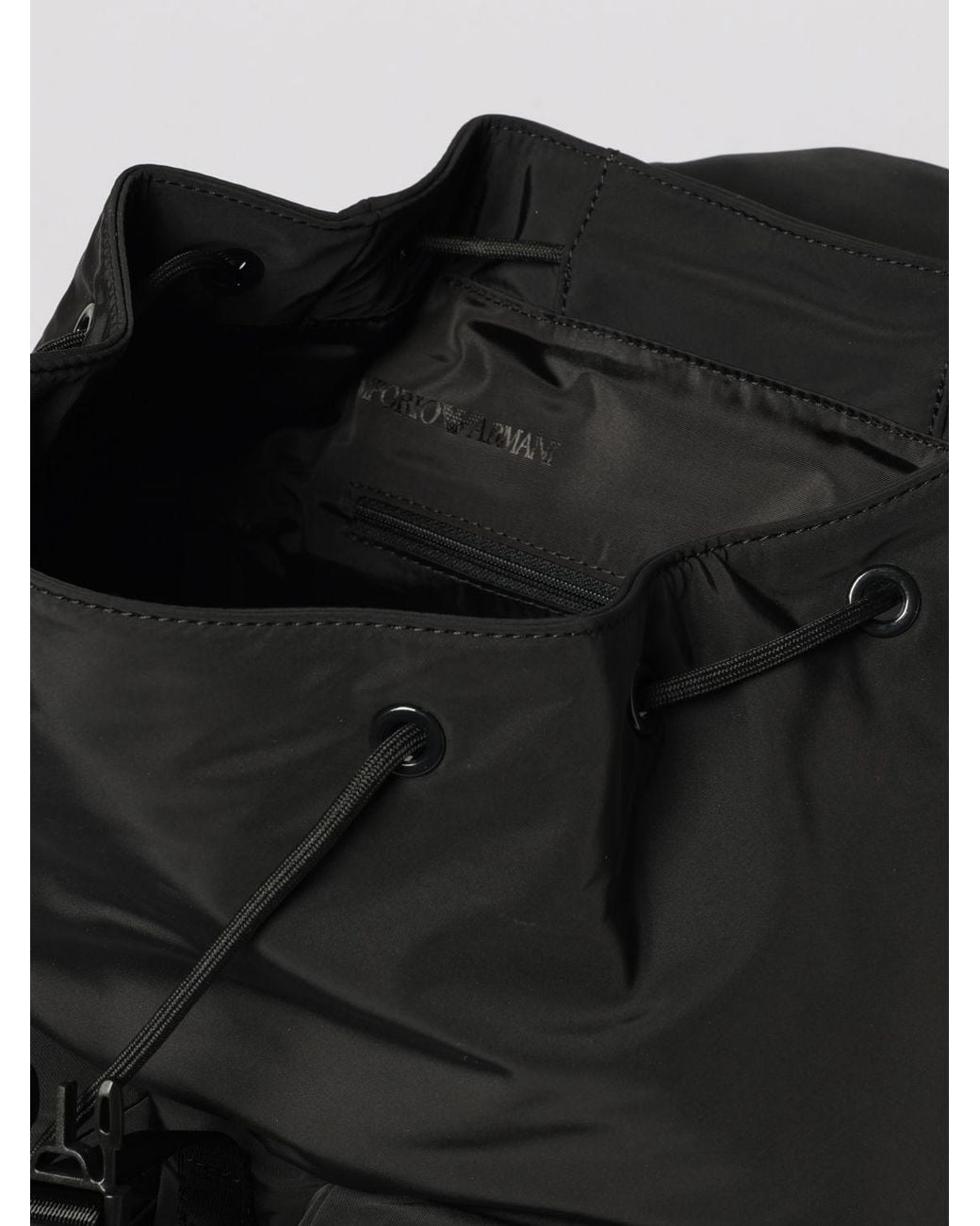 Emporio Armani Black Backpack for men