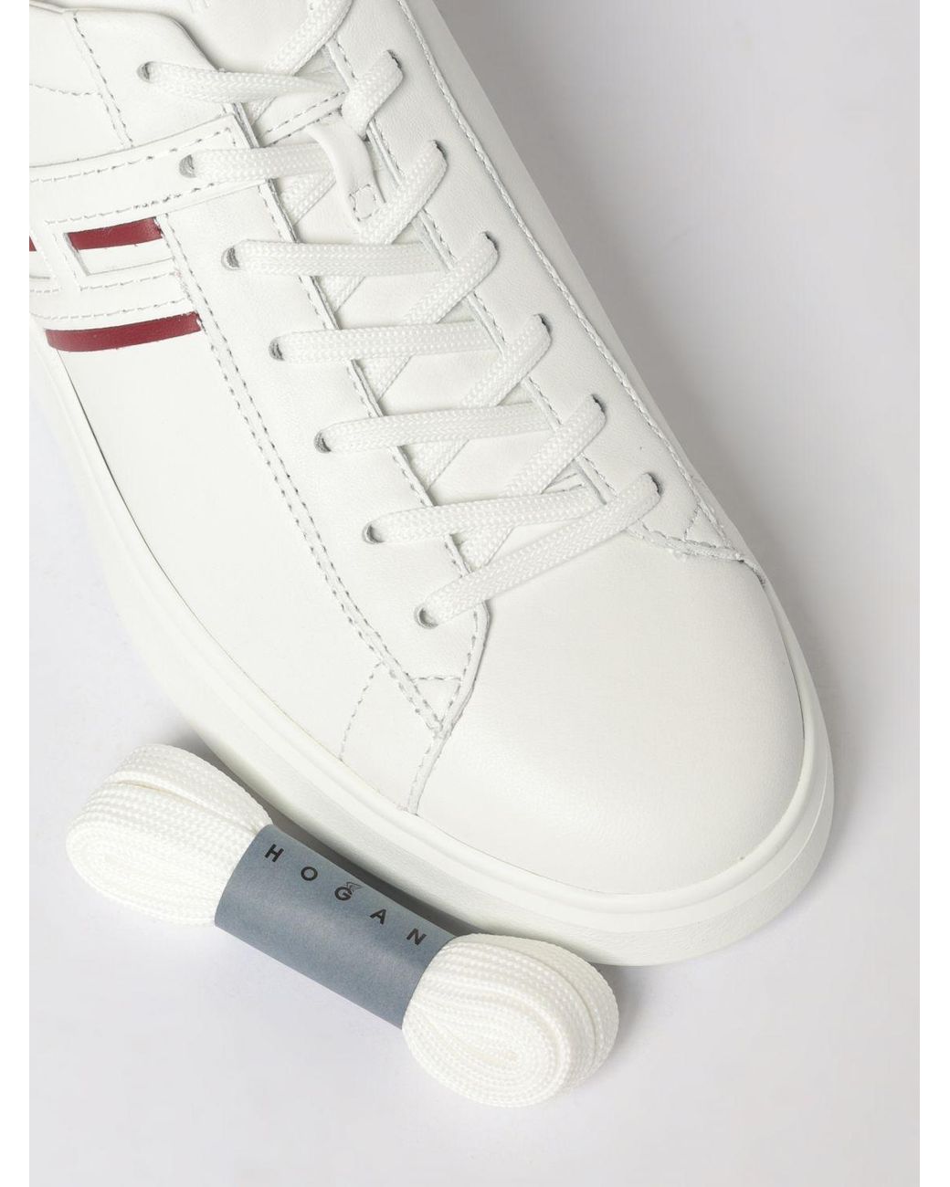 Hogan White H580 Leather Sneakers for men