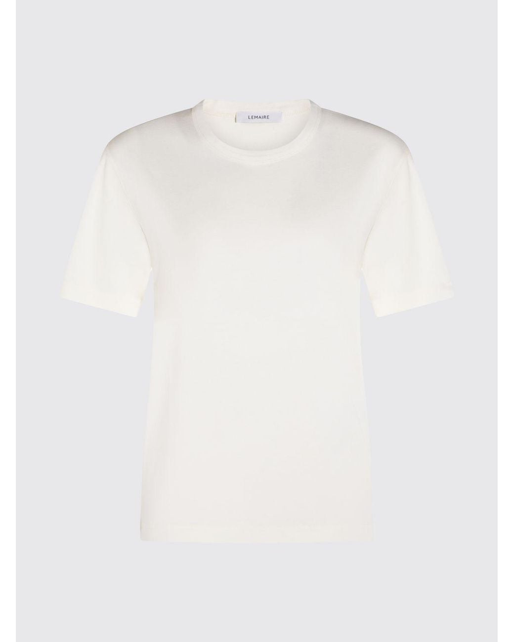 Lemaire White Basic Cotton T-Shirts