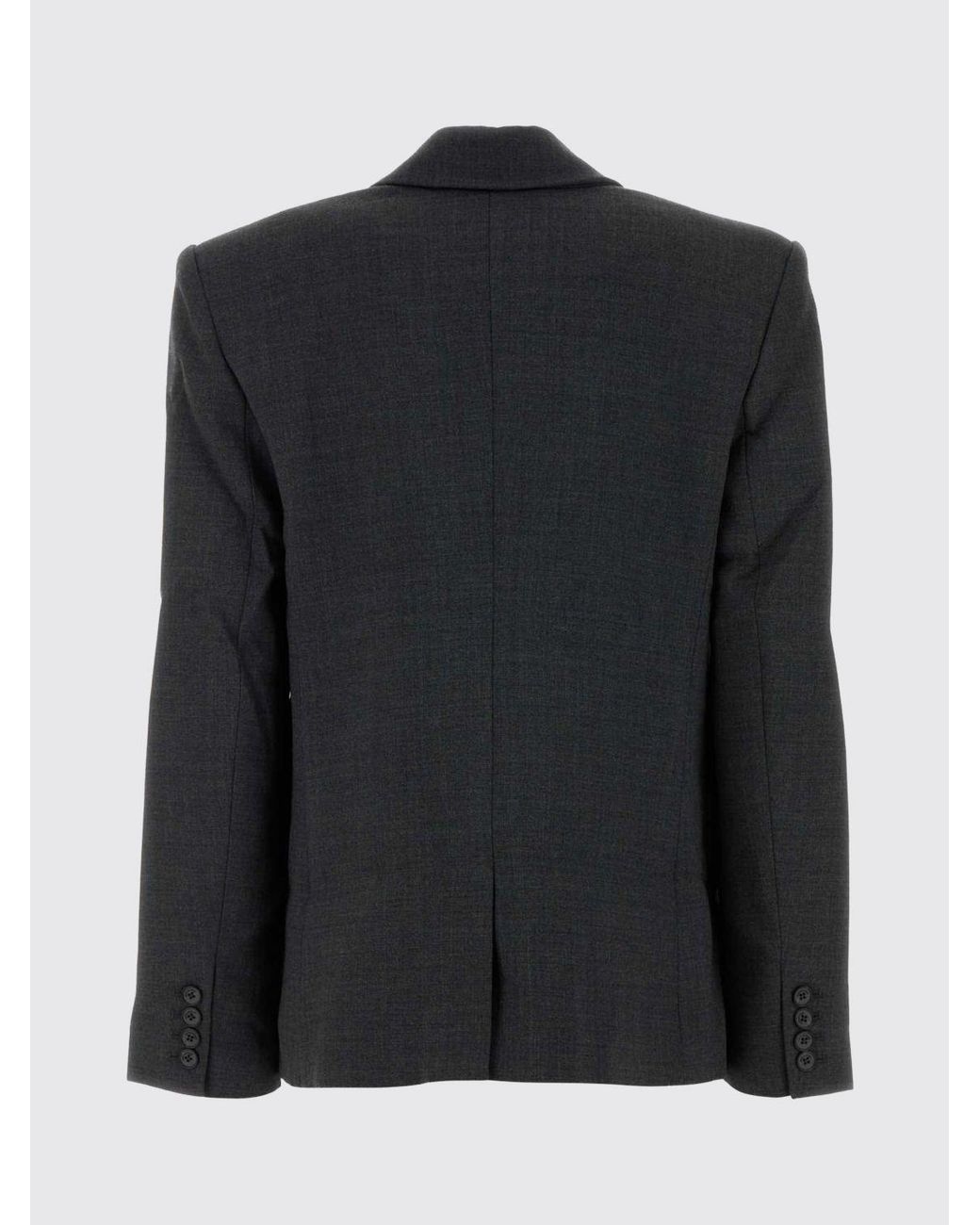 Self-Portrait Blue Double-Breasted Cropped Wool-Blend Blazer With Flower