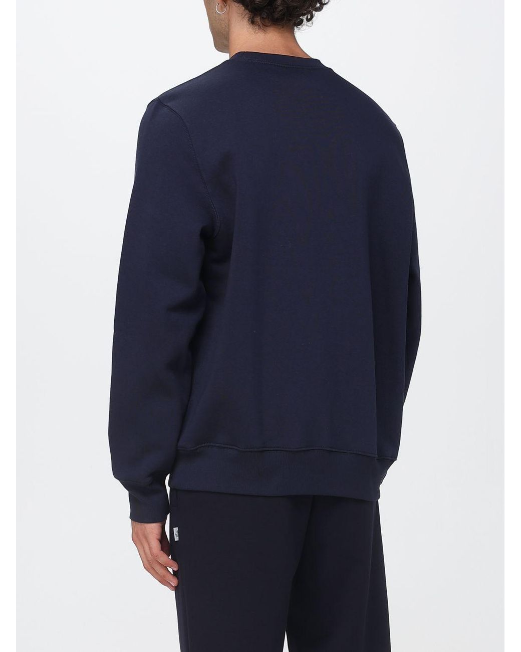 Paul Smith Blue Cotton-Blend Crewneck Sweatshirt With Graphic Print And Logo for men