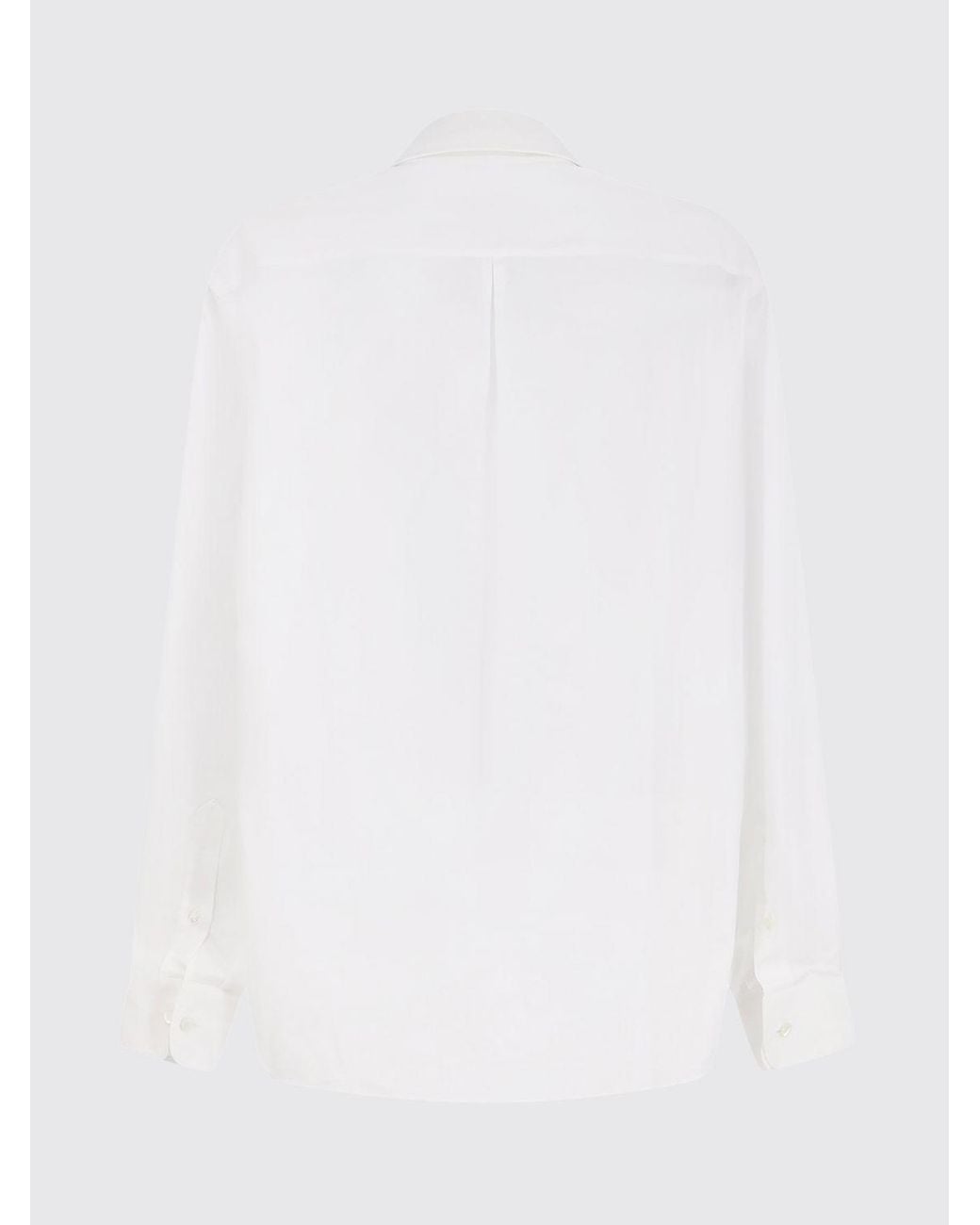 Brunello Cucinelli White Slim Fit Cotton Poplin Shirt for men