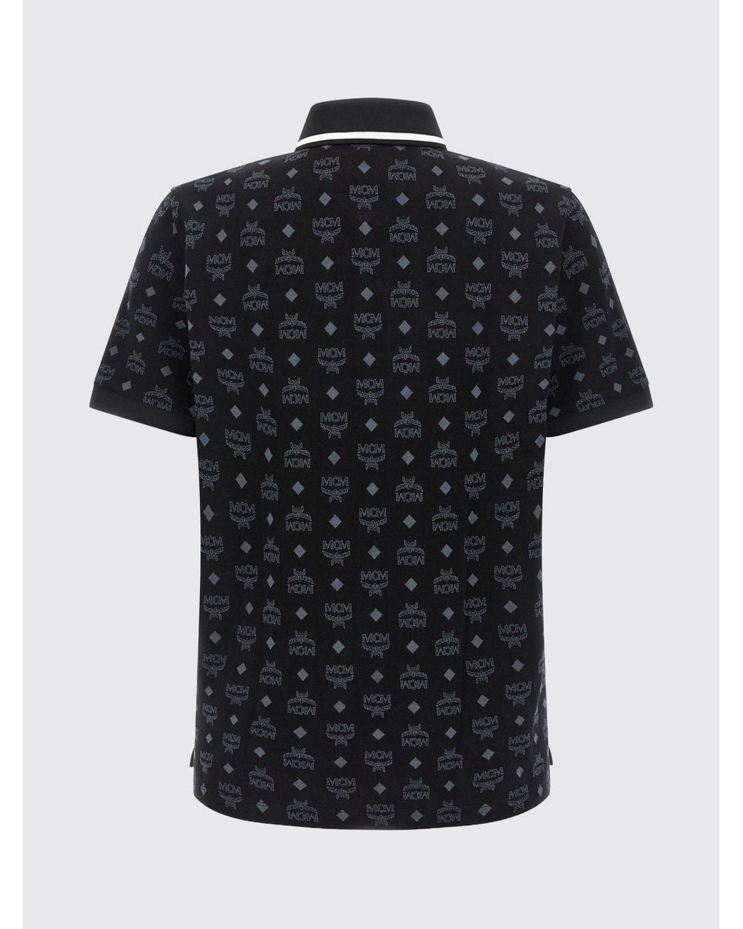 MCM Black Logo Cotton Polo for men