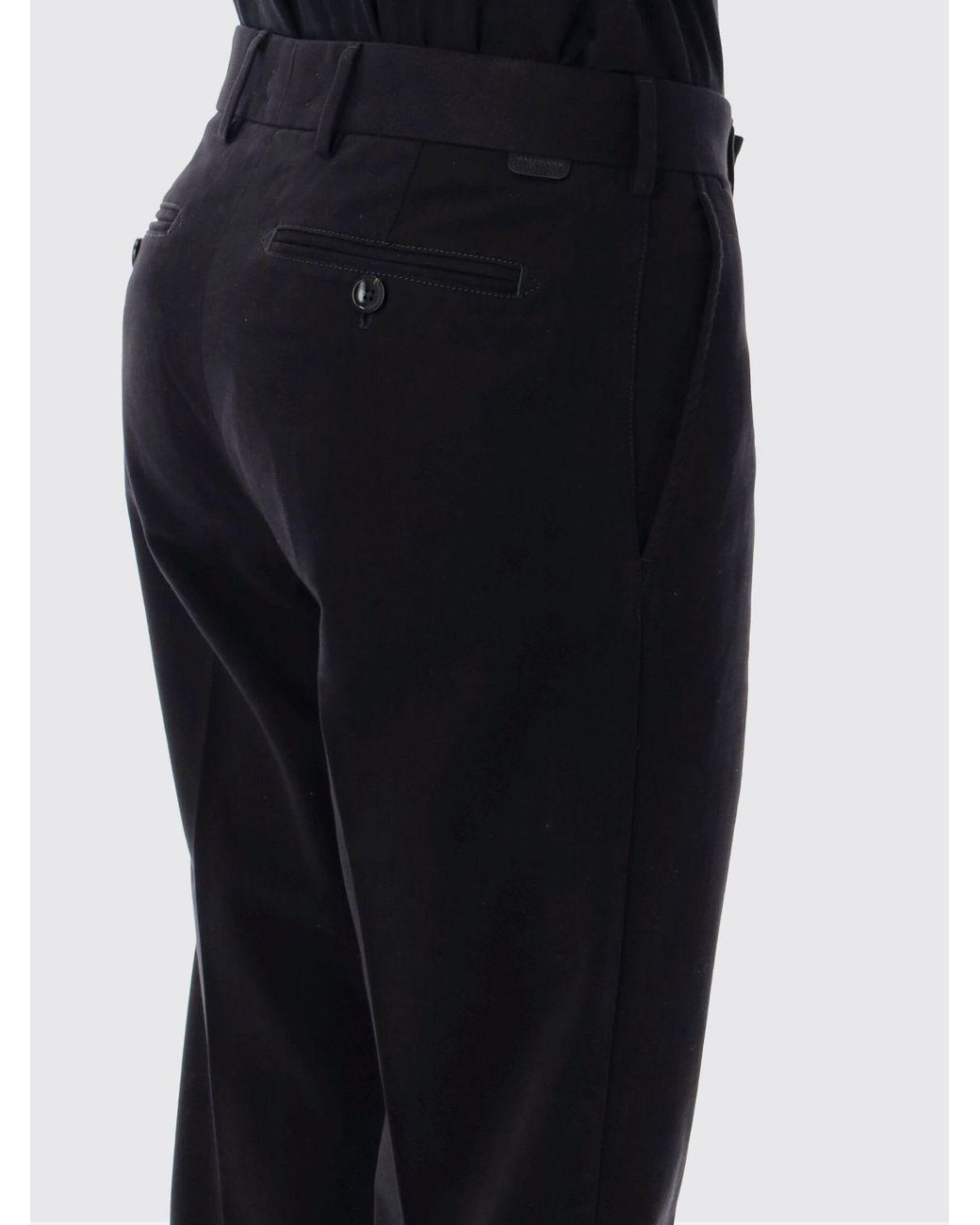 Tom Ford Black Cotton Tailored Trousers for men