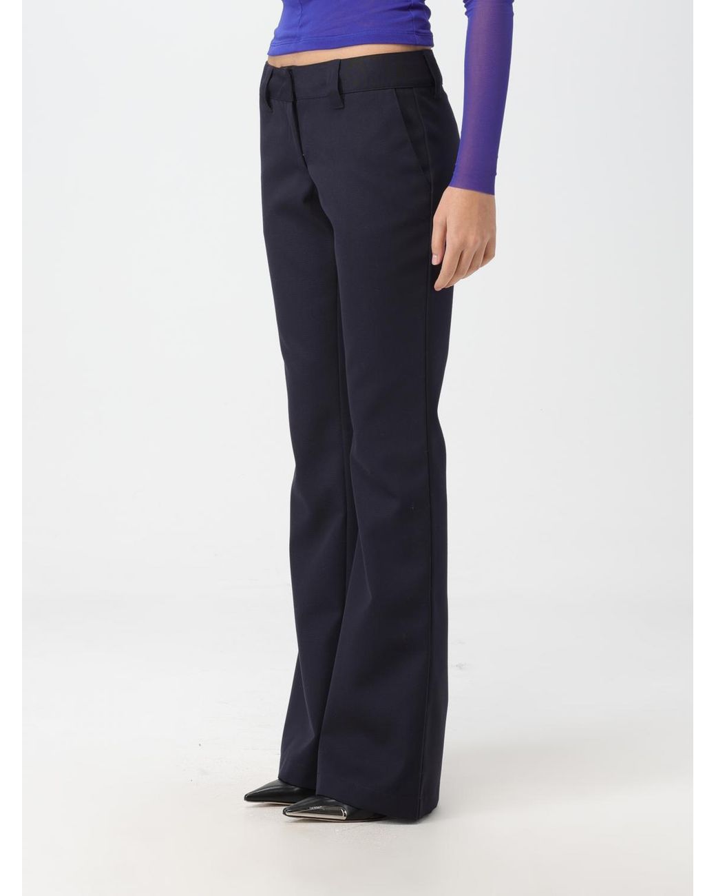 Palm Angels Blue Trousers