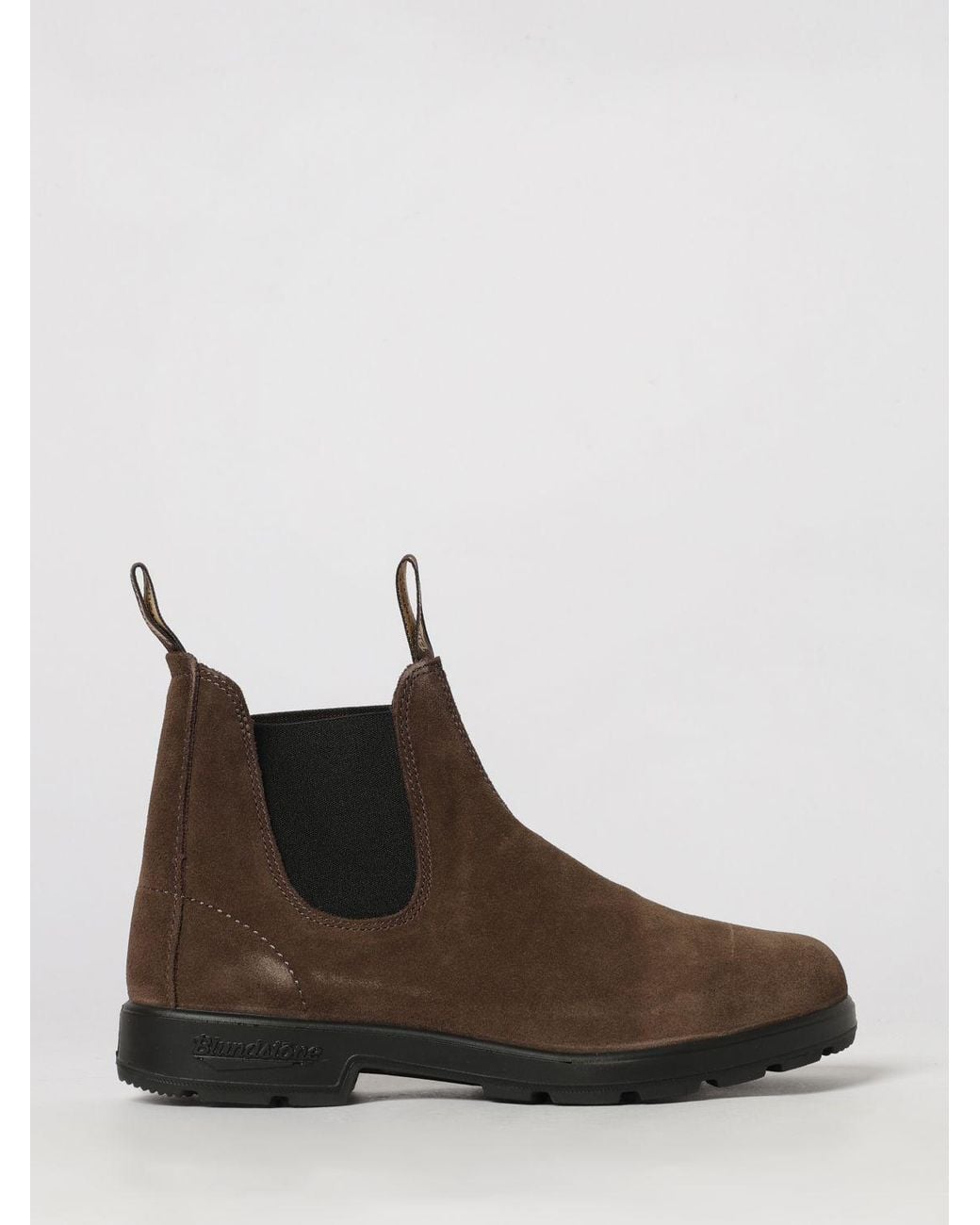 Blundstone Brown 2410 Suede Leather Chelsea Boots With Double Pull Tab for men