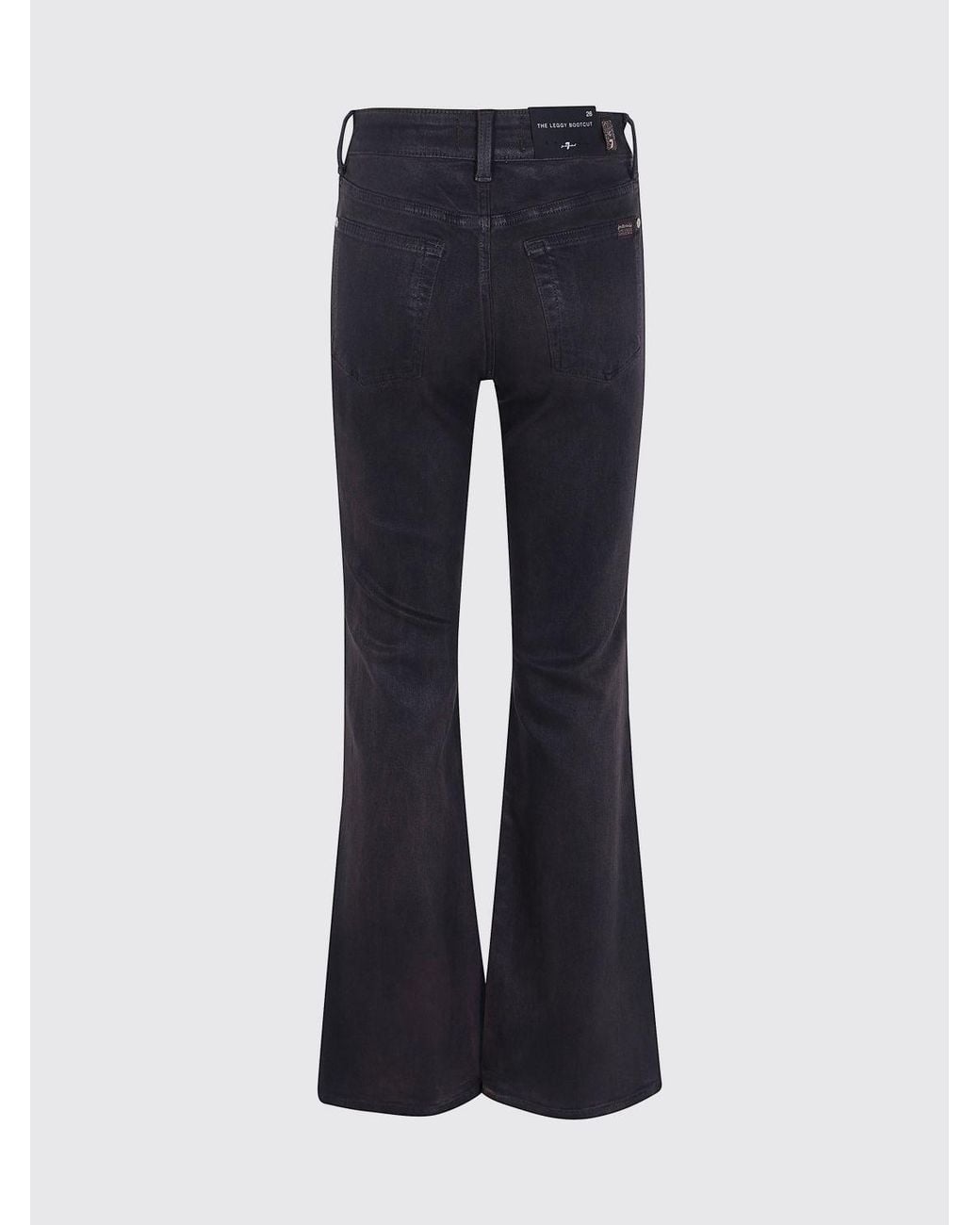 7 For All Mankind Blue High-Waisted Flared Jeans