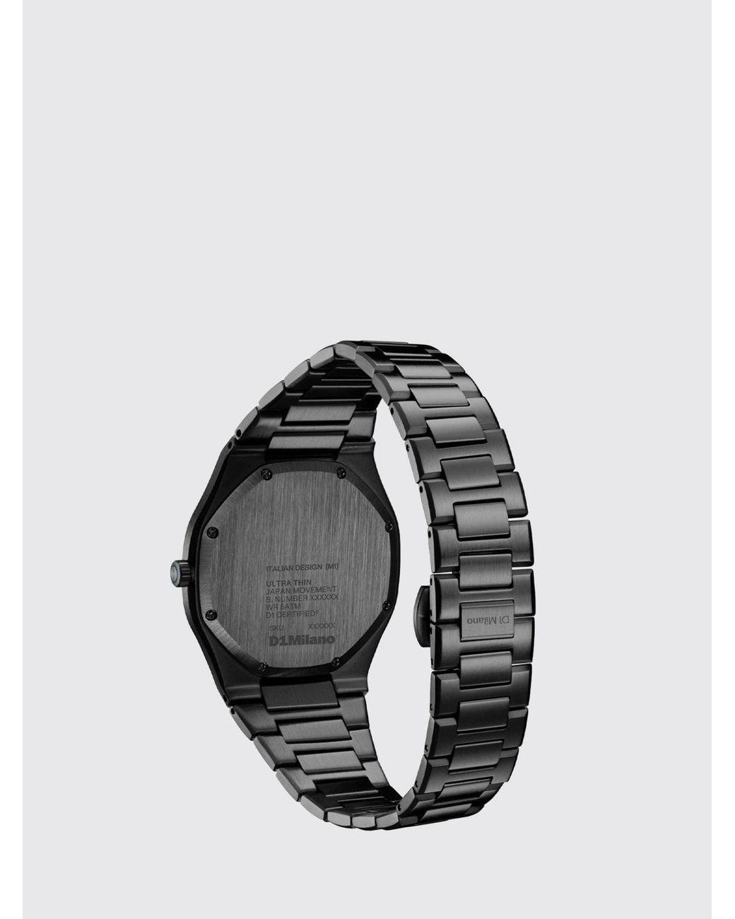 D1 Milano Black Dark Illusion Watch for men