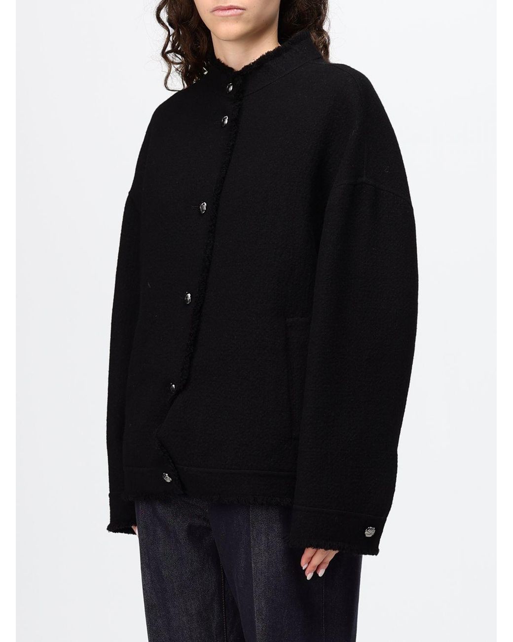 Max Mara Black Single-Breasted Short Coat