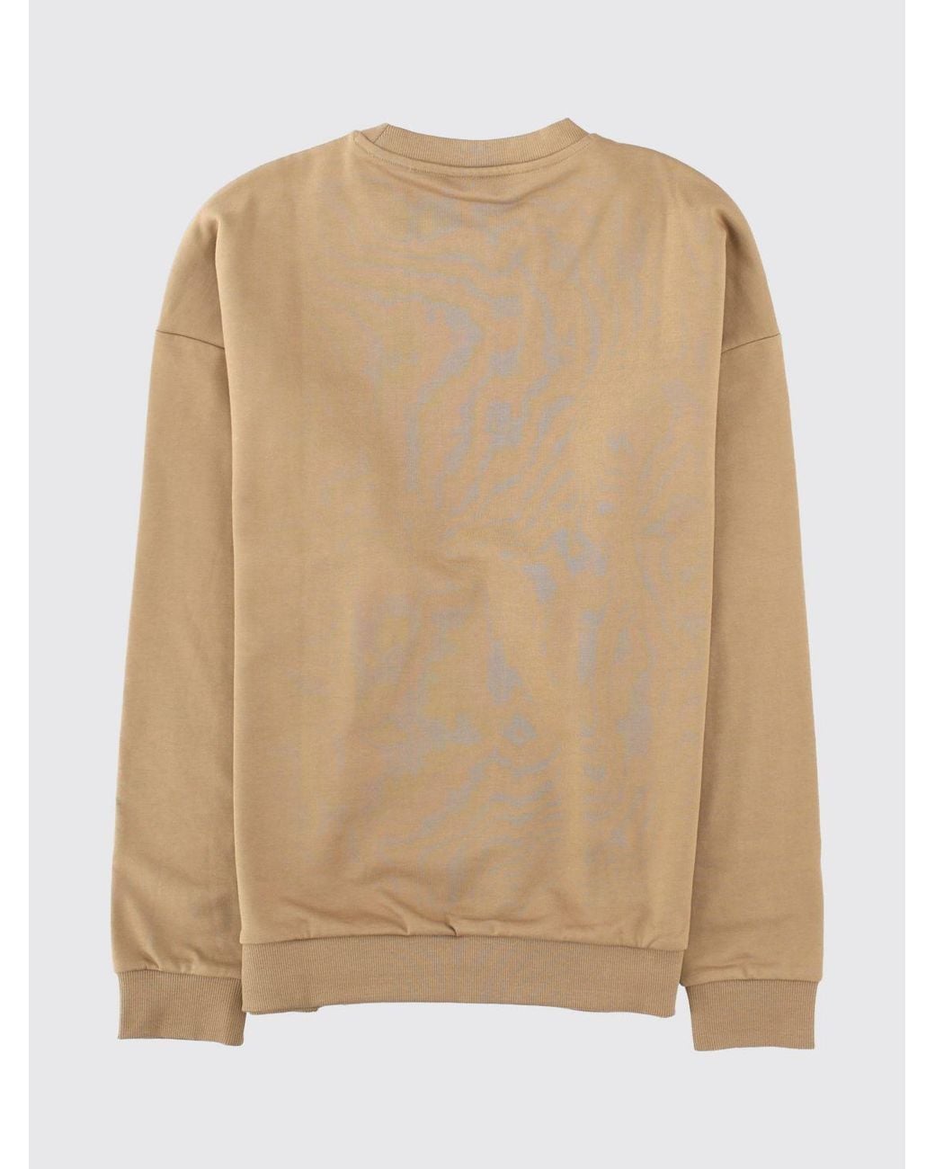 HUGO Blue Crewneck Cotton Sweatshirt With Long Sleeves And Tone-On-Tone Logo for men