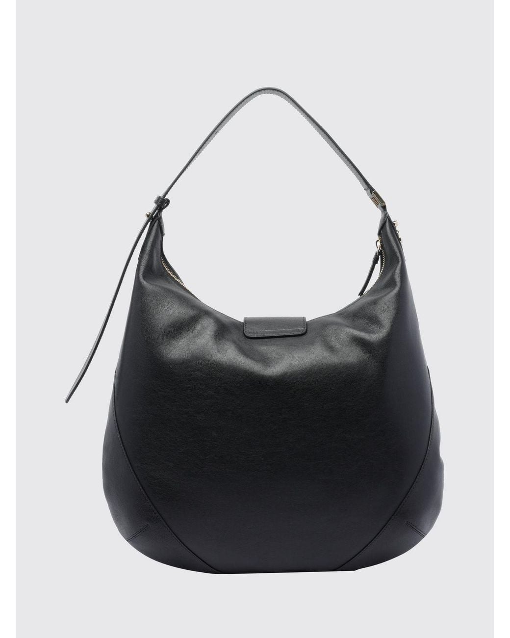Jimmy Choo Black Bar Calfskin Leather Hobo Bag With Adjustable Handle