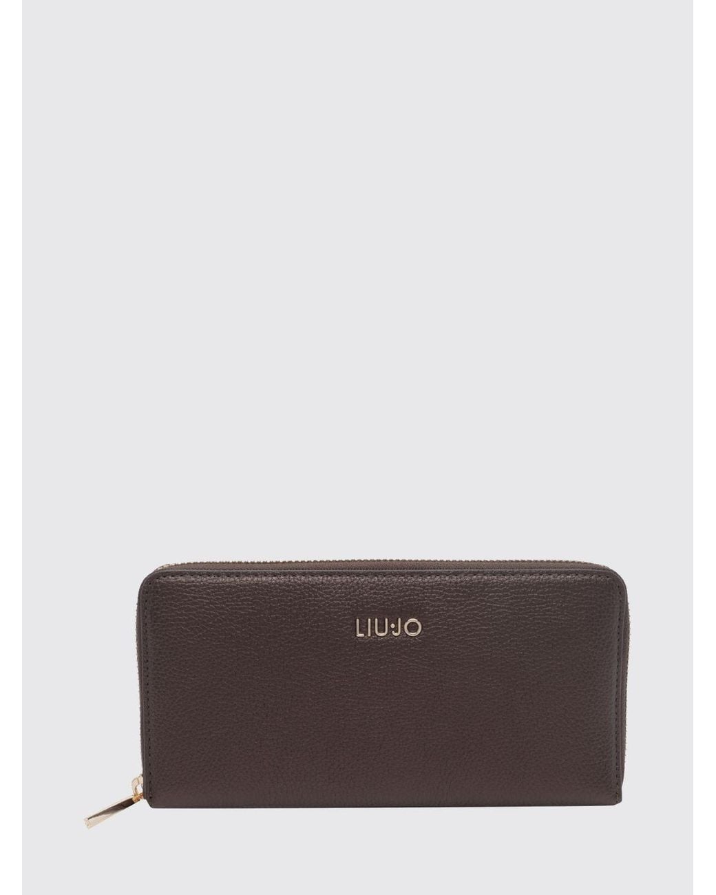 Liu Jo Brown Continental Zip-Around Wallet