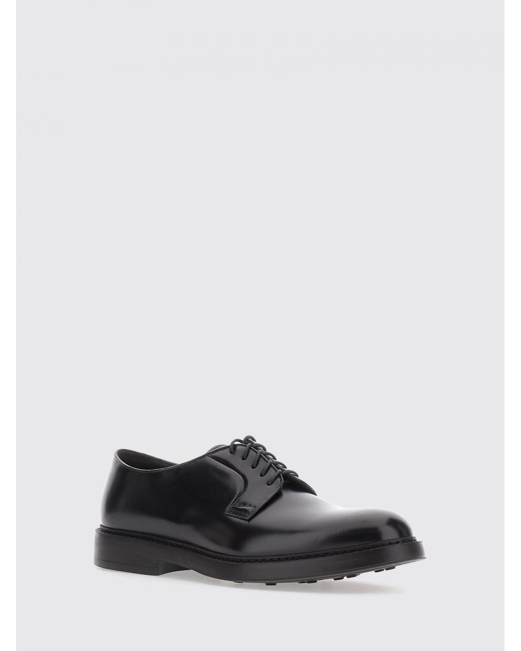 Doucal's White Wine-Coloured Brushed Calfskin Derby Shoes With Rubber Sole for men