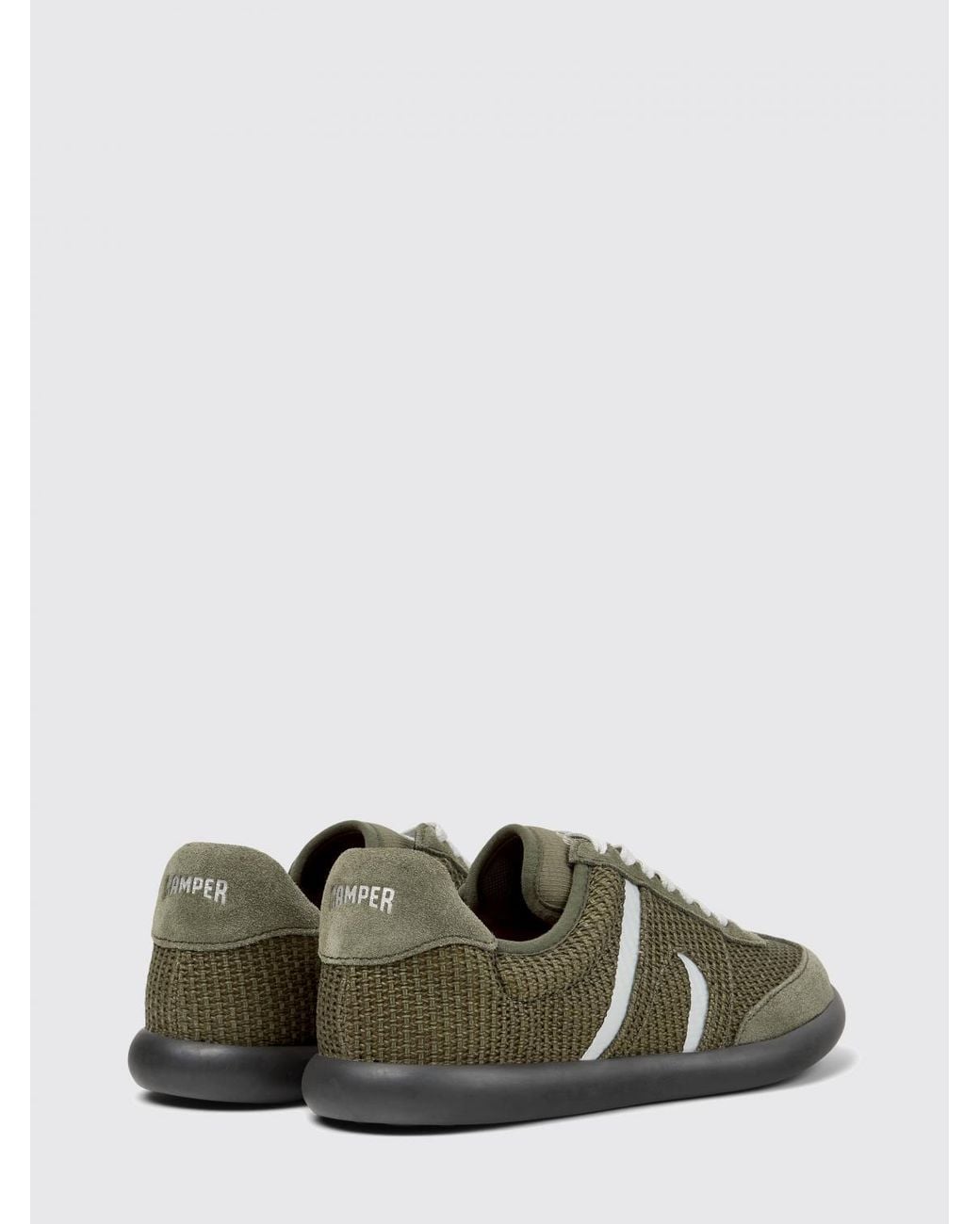 Camper Green Pelotas Soller Lyocell Tencel And Suede Sneakers