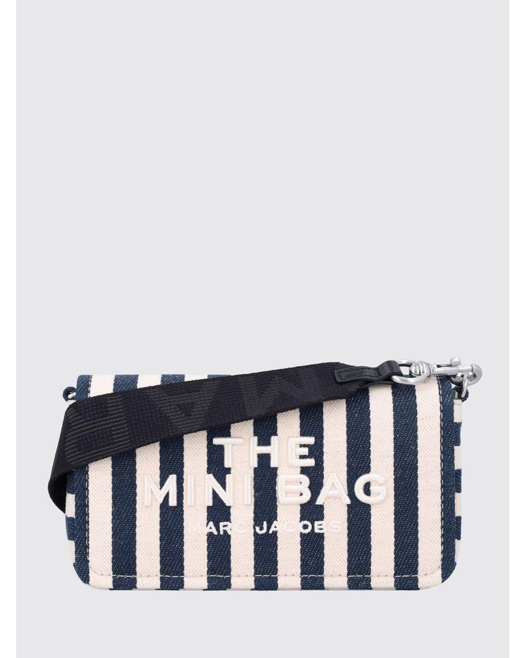 Marc Jacobs Blue The Mini Bag Striped Crossbody Bag