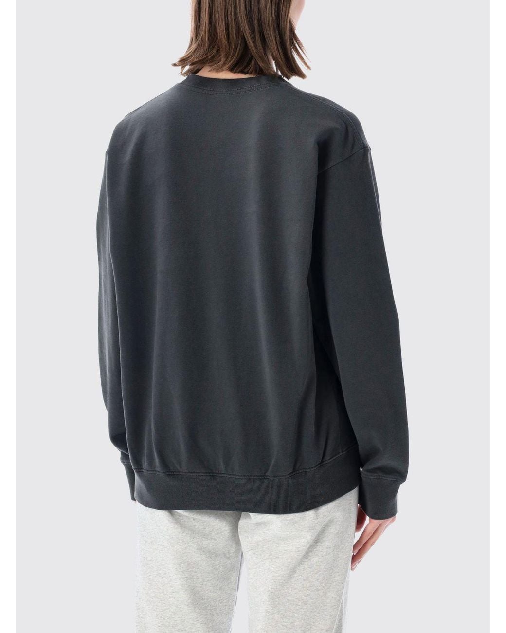 Sporty & Rich Gray Sporty &Amp Rich Crewneck Sweatshirt With Logo