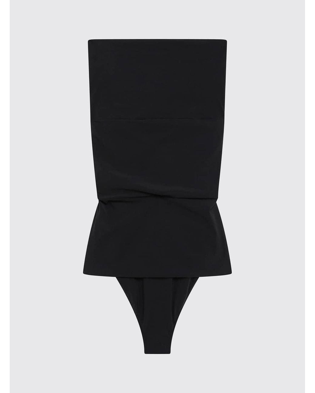 Saint Laurent Black Cut-Out One-Piece Swimsuit With Ysl Monogram And Sweetheart Neckline