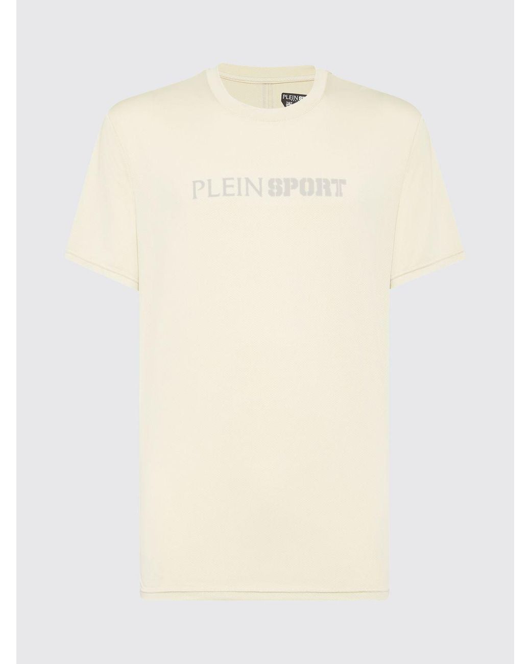 Philipp Plein Natural Cotton T-Shirt With Logo for men