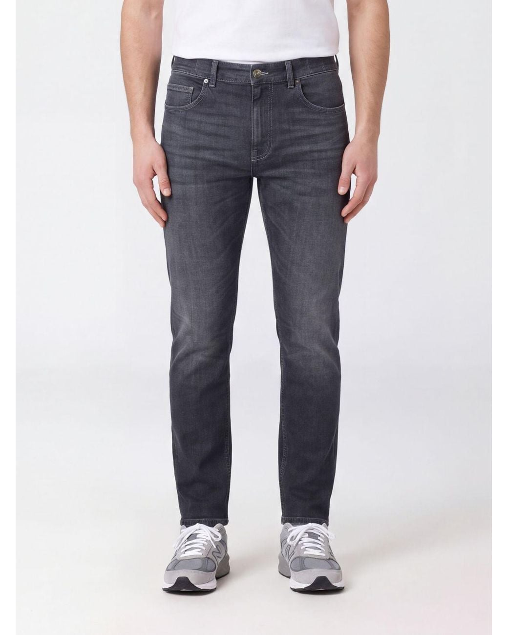 Eleventy Blue Slim Fit Five-Pocket Cotton Denim Jeans for men