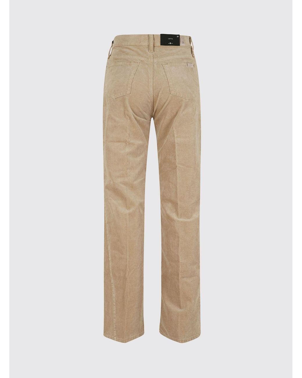 7 For All Mankind Natural Lotta High-Waisted Straight Leg Corduroy Jeans