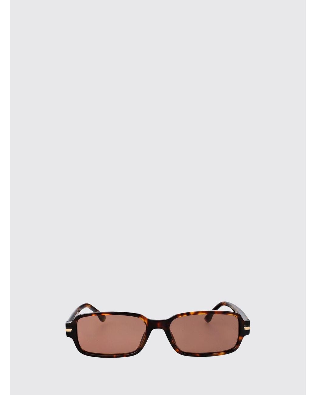 Victoria Beckham Brown Rectangular Acetate Sunglasses With Tortoiseshell Pattern