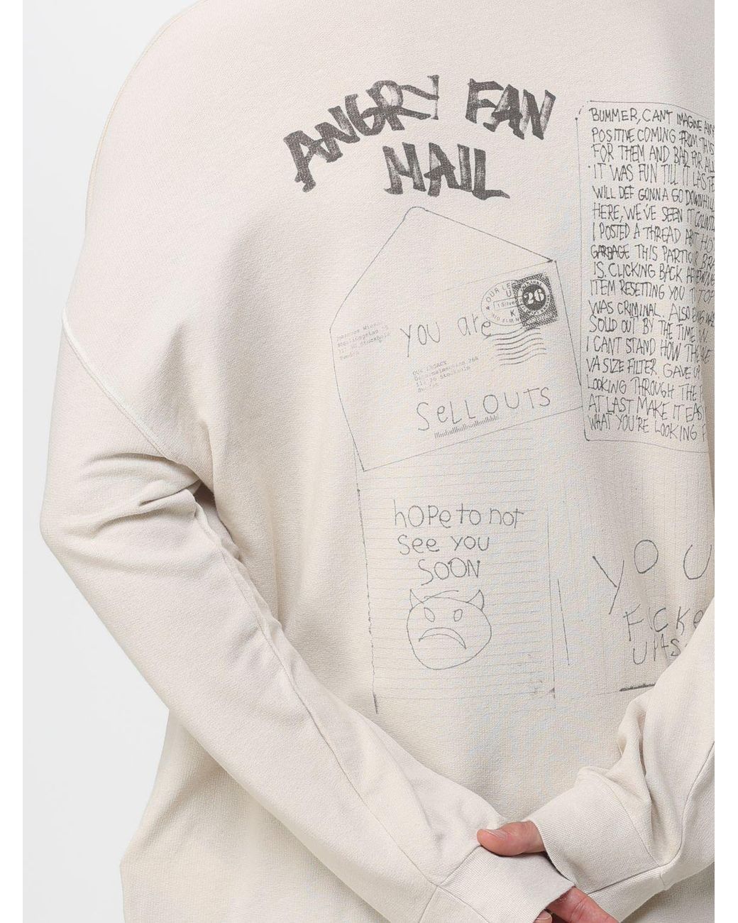 Our Legacy Natural Graphic Print Cotton Crewneck Sweatshirt for men