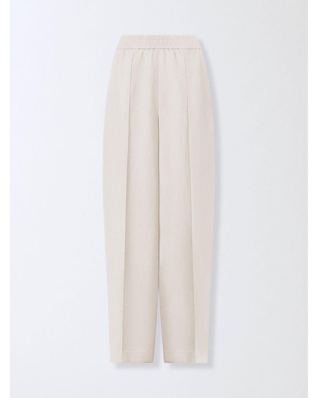 Fabiana Filippi Natural Linen Blend Palazzo Trousers