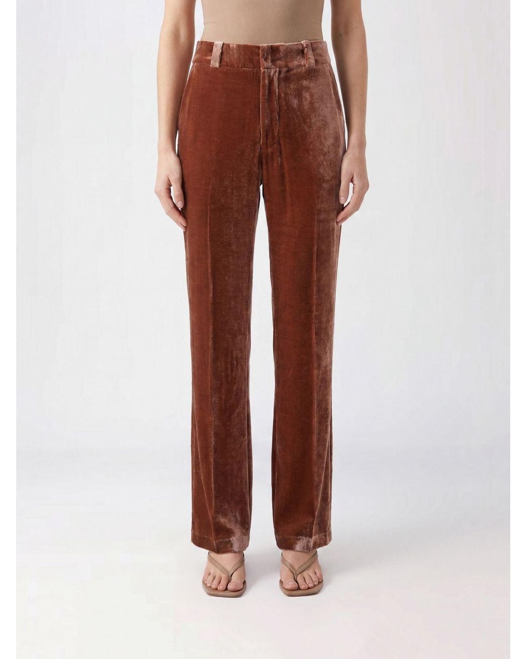 LaDoubleJ Brown High-Waisted Skinny Trousers