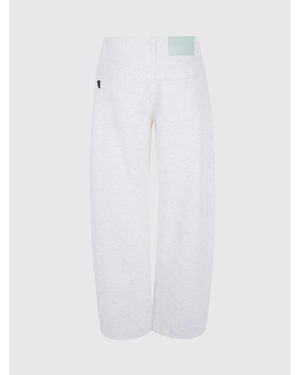 Haikure White Clyde High-Waisted Wide-Leg Jeans