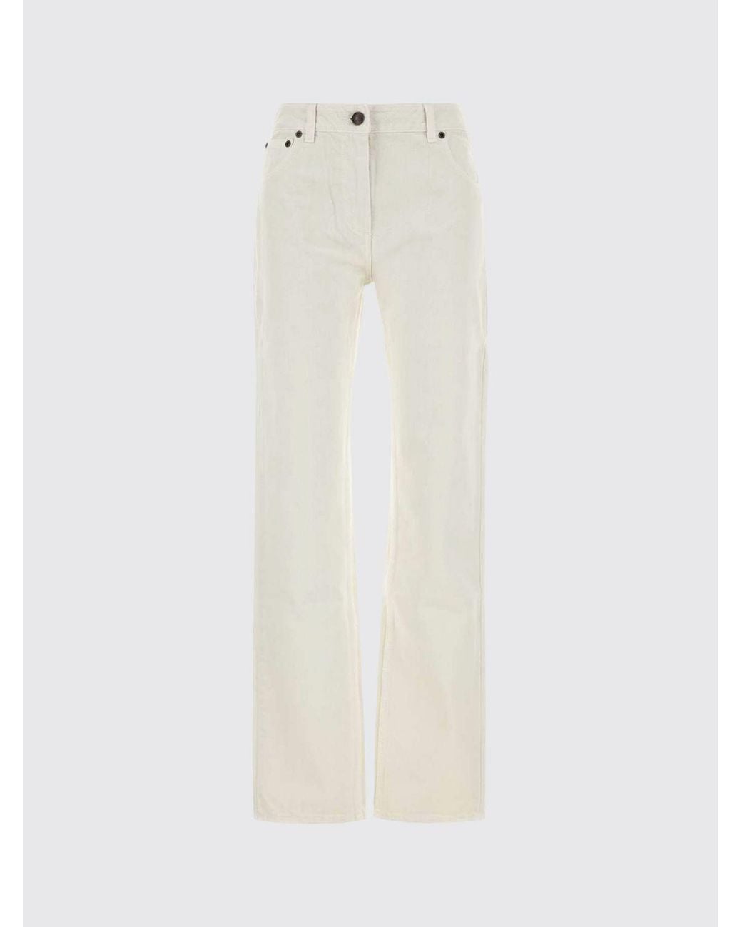 Magda Butrym Natural High-Waisted Straight-Leg Five-Pocket Jeans