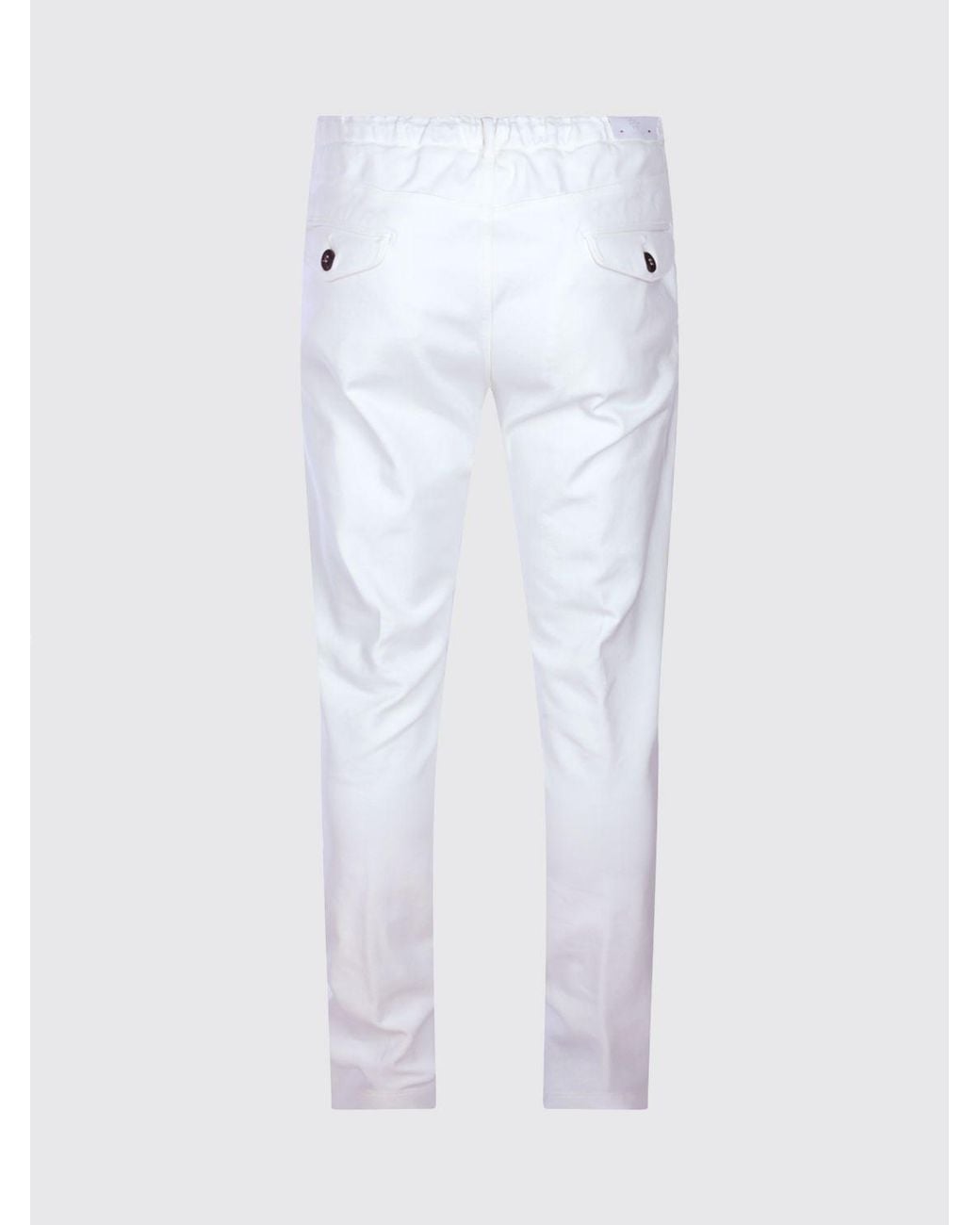 Eleventy White Slim Fit Trousers for men