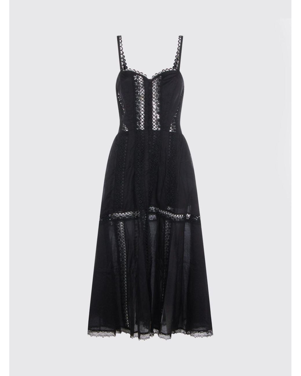Charo Ruiz Black Defelle Midi Dress Ibiza