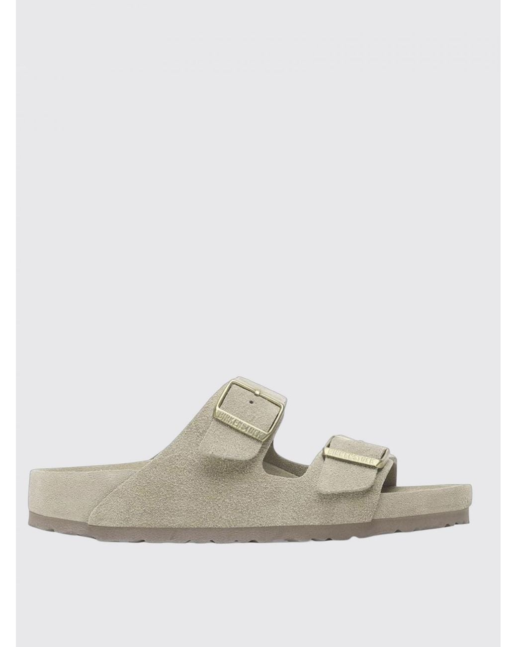 Birkenstock White Arizona Suede Sandals