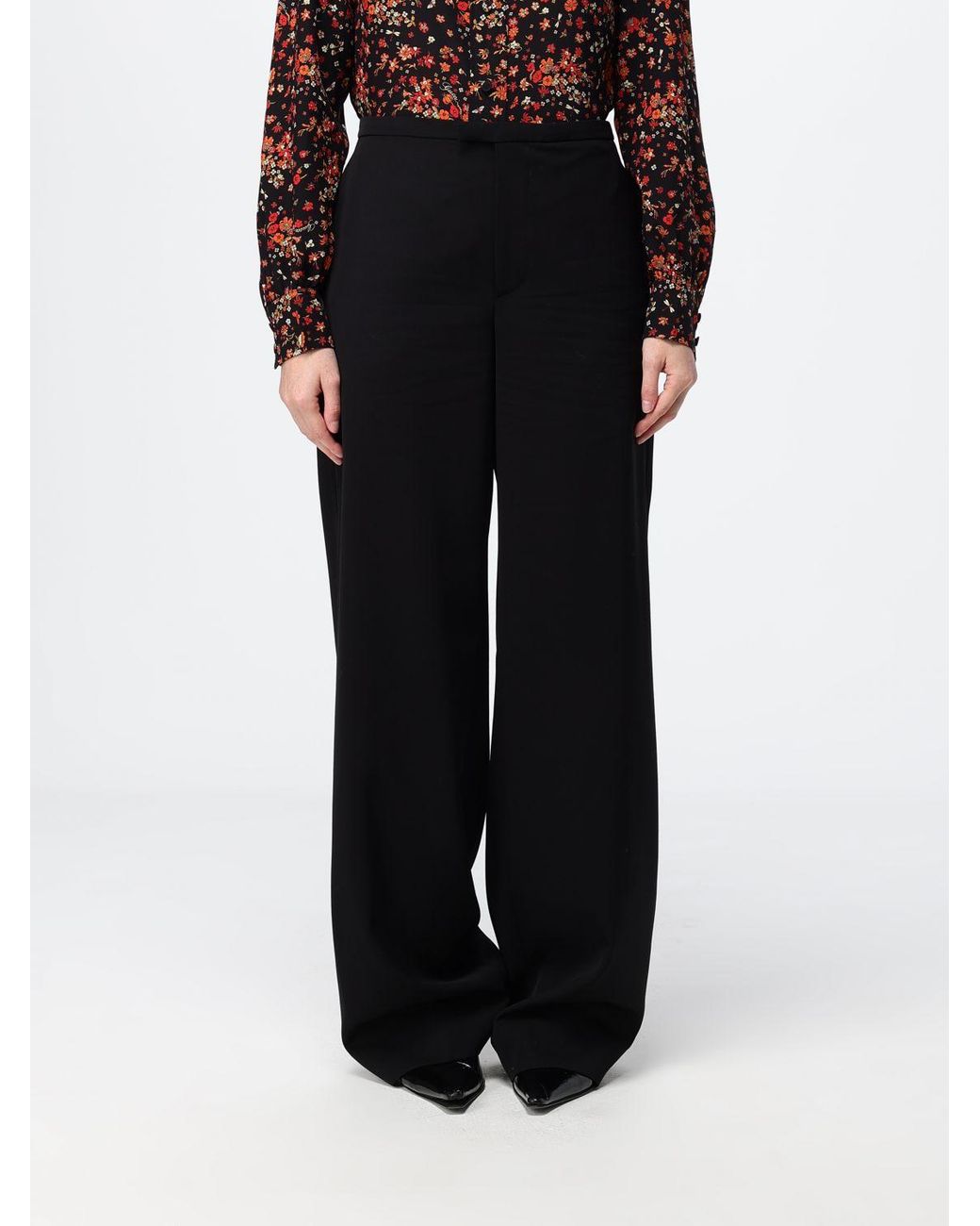 Gucci Black High-Waisted Wide-Leg Wool Palazzo Trousers