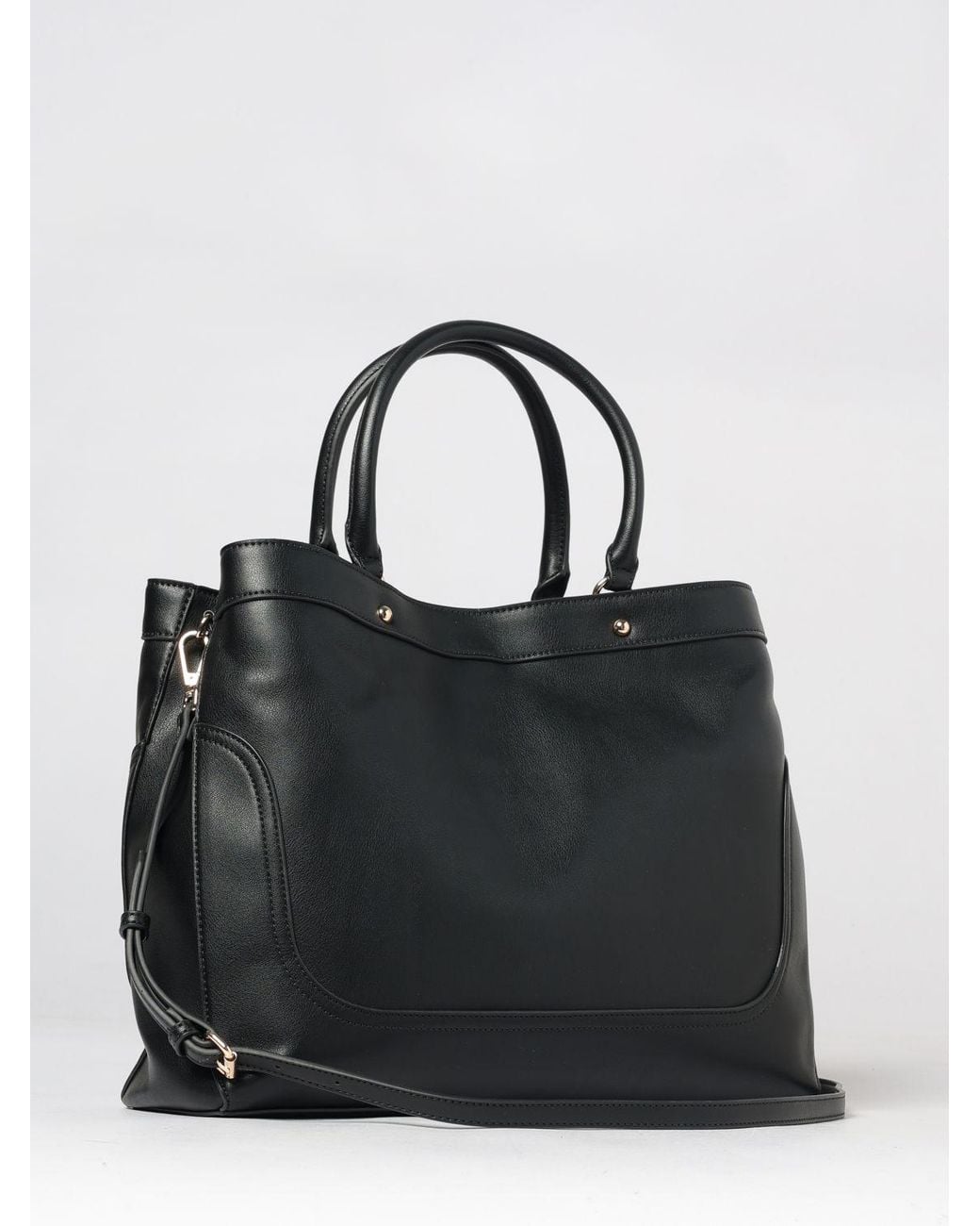 Borsa Tote Con Doppio Manico, Tracolla Amovibile E Logo Metallico di Twinset in Black