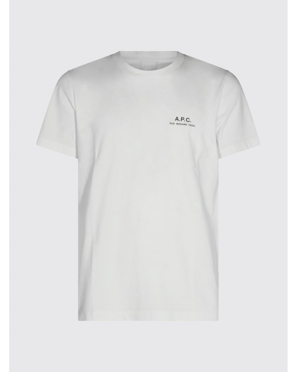 A.P.C. White Cotton T-Shirt With Contrast Logo On The Chest for men