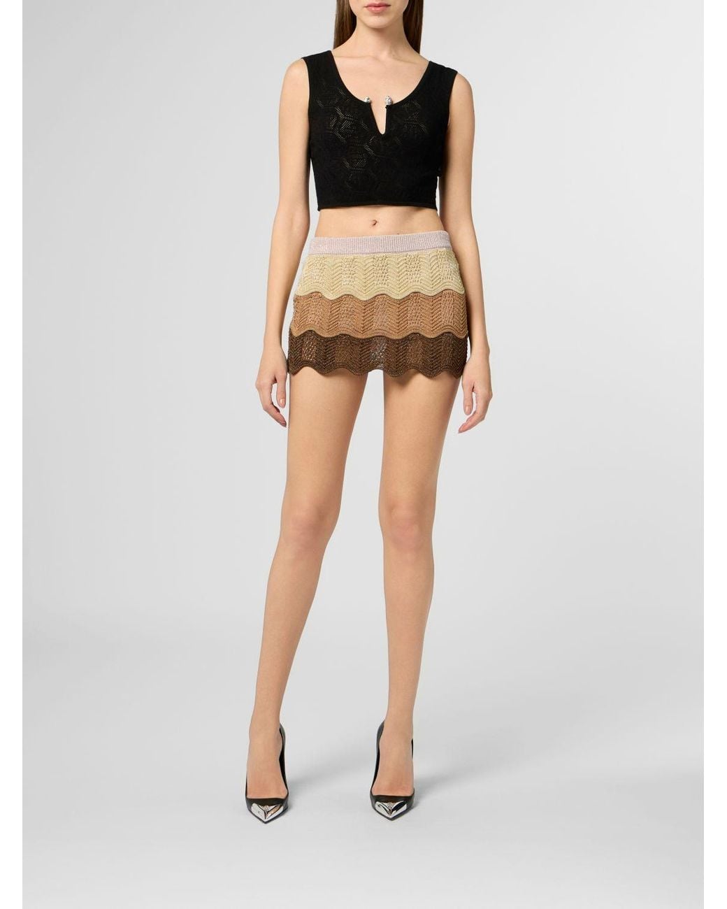 Philipp Plein Natural Skirt