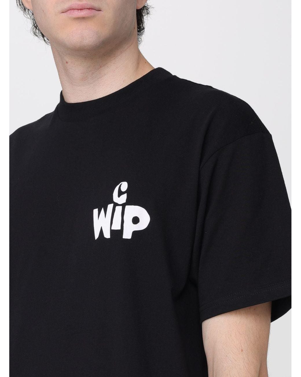 Carhartt Black Organic Cotton T-Shirt With Graphic And Slogan Print for men