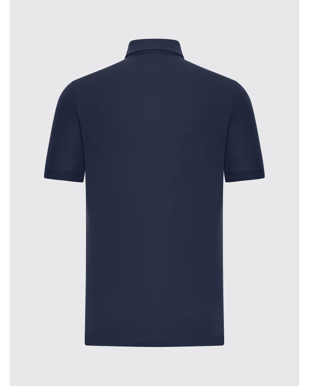 Zanone Blue Basic Cotton Polo Shirt for men