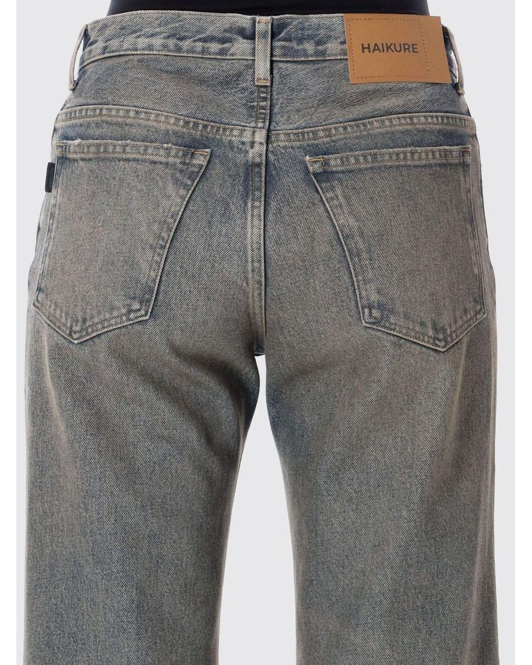 Haikure Gray Clara Mid-Rise Flare Jeans