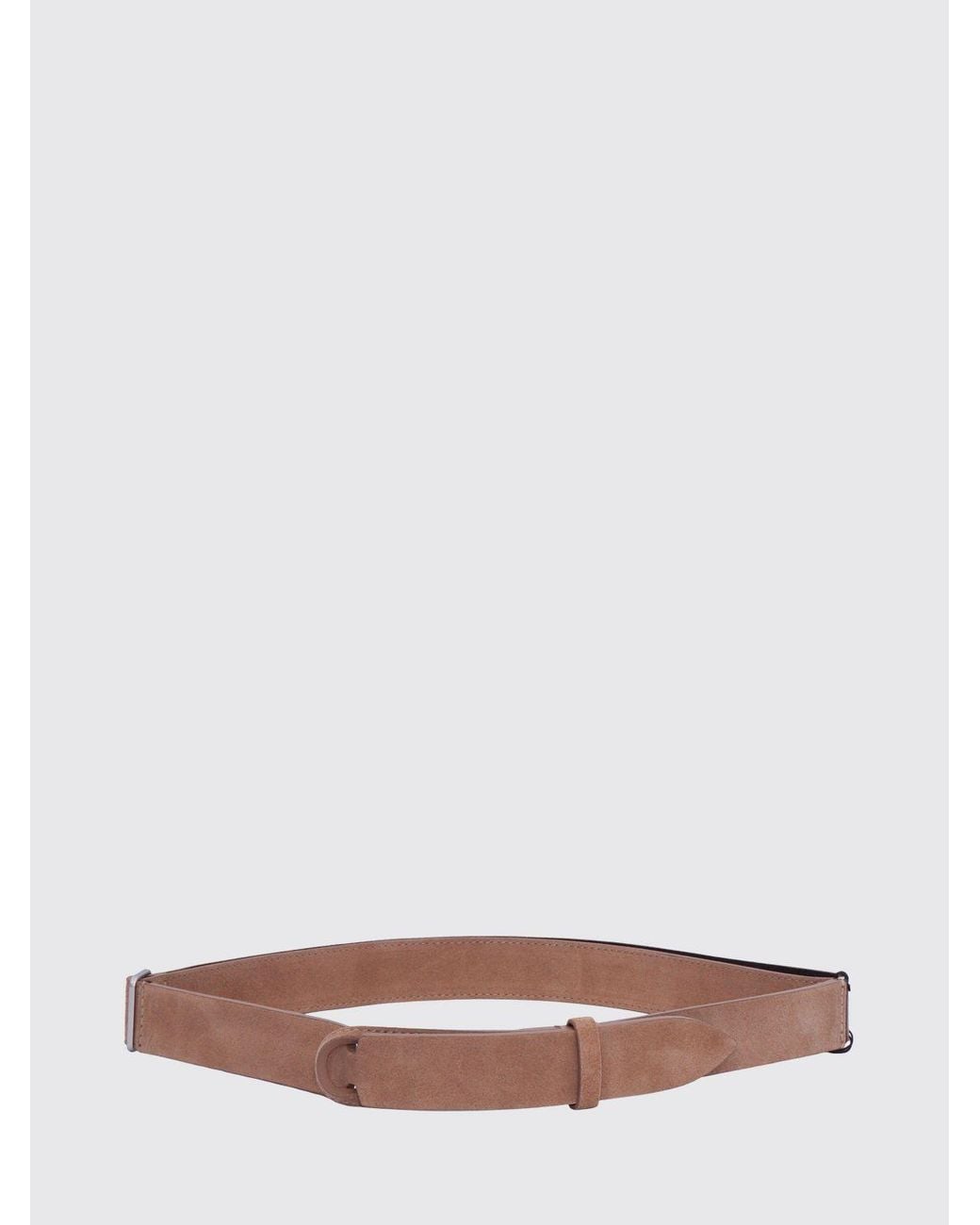Orciani White Nobuckle Suede Belt for men