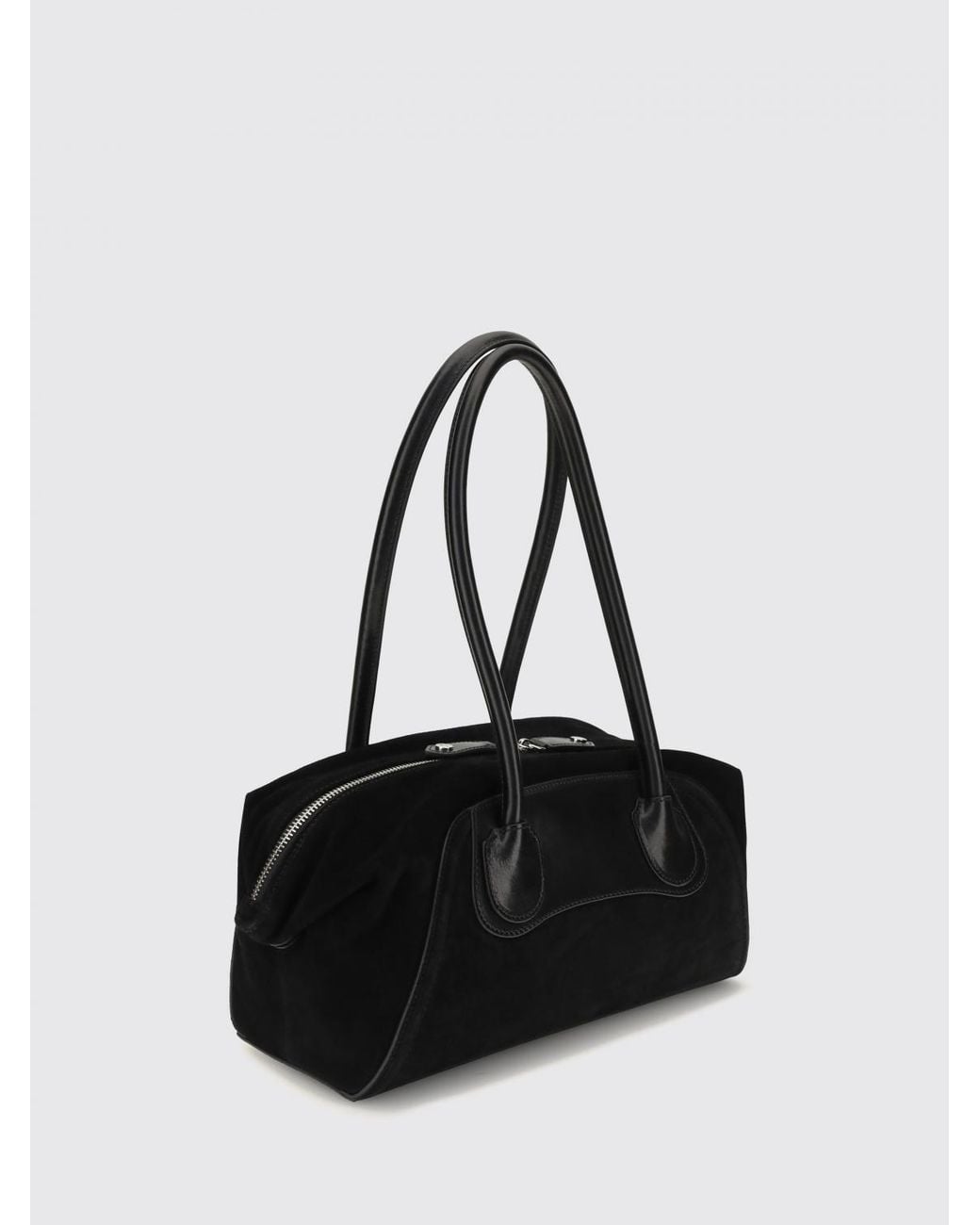 Vivienne Westwood Black Shirley Leather Shoulder Bag With Orb Logo And Monogram