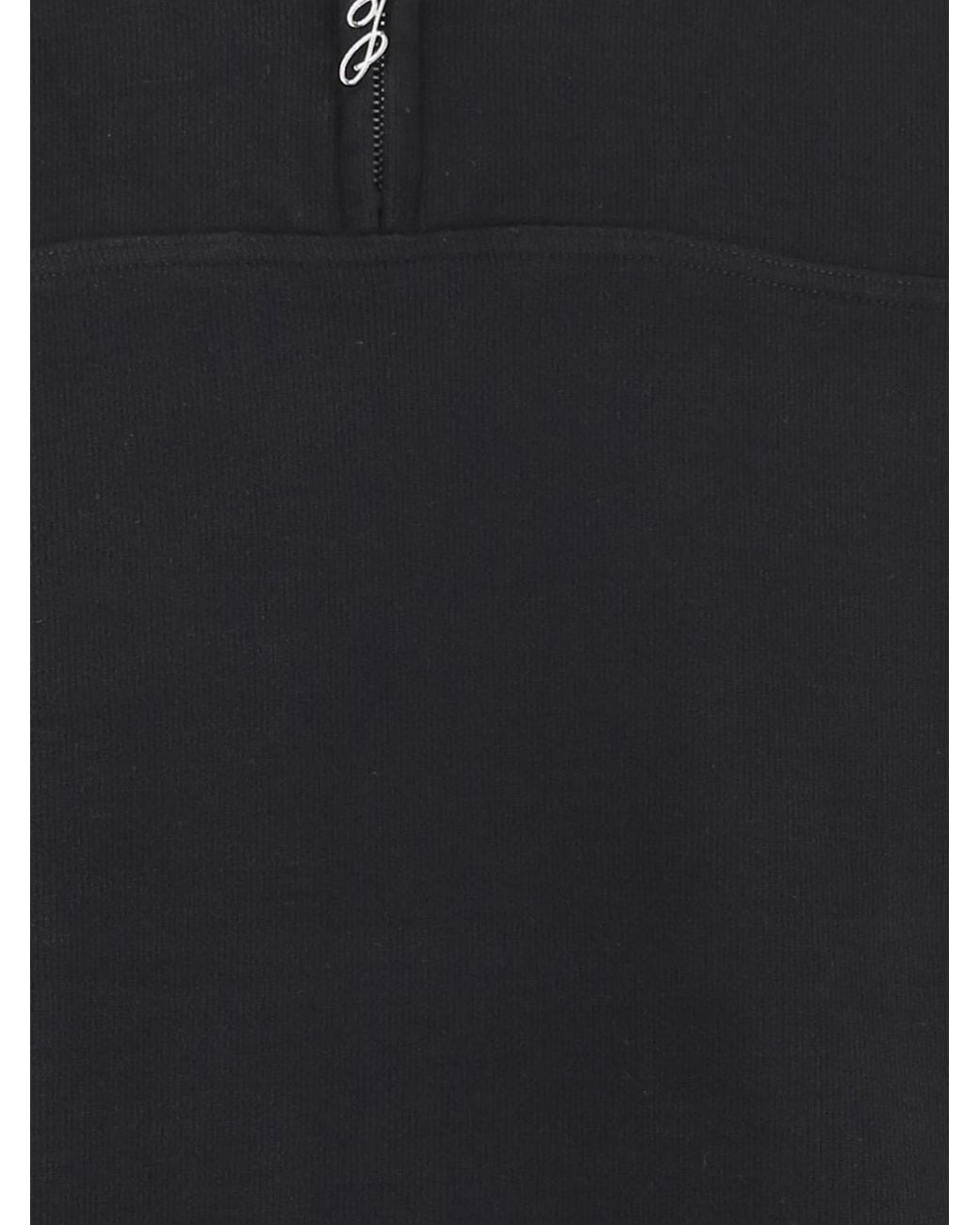 Jacquemus Black Cotton Zip-Up Sweatshirt for men