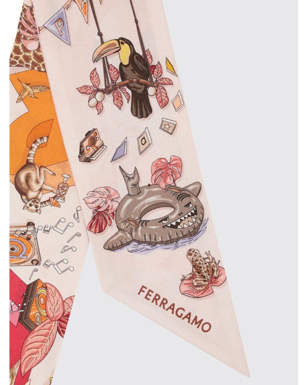 Ferragamo White Scarf