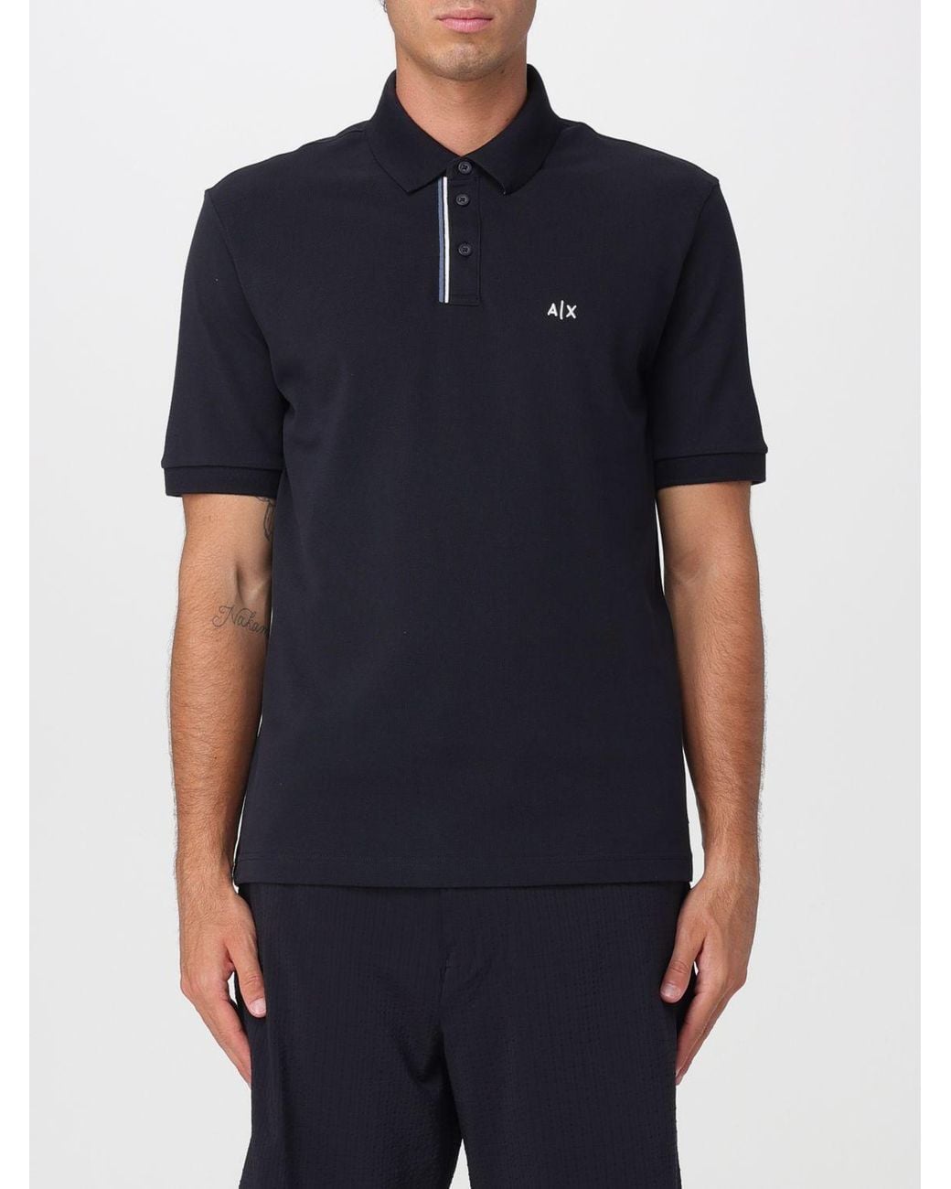 ARMANI EXCHANGE Blue Polo Shirt for men